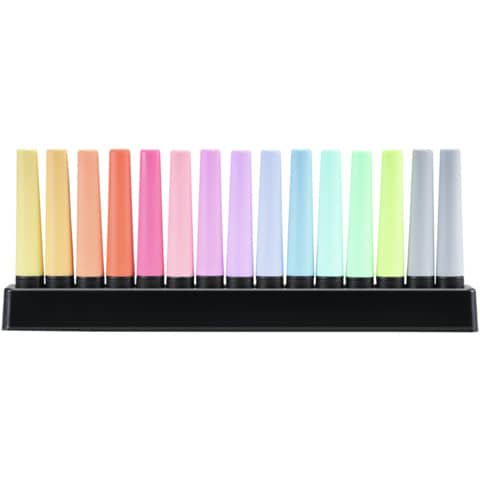 Desk set evidenziatori Stabilo Boss Original Pastel - 2-5 mm - assortiti Conf. 15 pezzi - 7015-02-5
